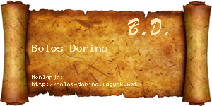 Bolos Dorina névjegykártya